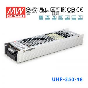 UHP-350-48 350W 48V 7.3A 明纬PFC高性能超薄电源