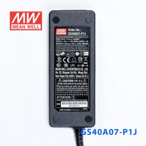 GS40A07-P1J 40W 7.5V5.34A 输出绿色能源明纬电源适配器(三线插口)