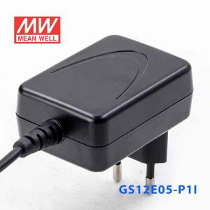 GS12E05-P1I 12W 5V2A 输出绿色能源明纬墙插电源适配器(欧式插头) 