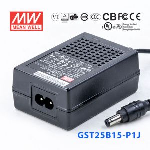 GST25B15-P1J 25W 15V1.66A高效能低空载损耗绿色节能桌上型适配器