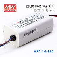 APC-16-350 16W 12-48V   350mA明纬牌恒流输出防水塑壳LED照明电源