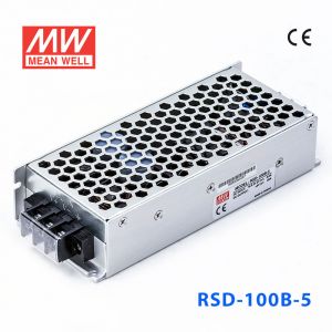 RSD-100B-5 100W 14.4~33.6V输入 5V20A 输出铁道专用明纬DC-DC转换电源 