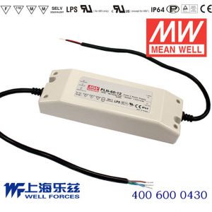 PLN-60-36  60W  36V 1.7A  恒压+恒流PFC塑壳防水LED电源(恒流值可设定) 
