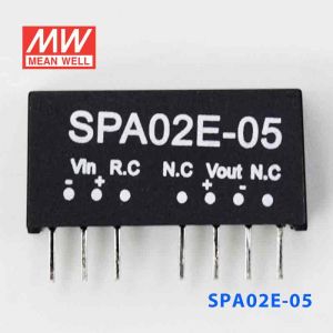 SPA02E-05  2W  4.5~9V  输入 5V  稳压单路输出明纬DC-DC转换模块电源