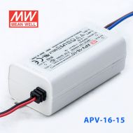 APV-16-15   12W   15V   1.07A 明纬牌恒压输出防水塑壳LED照明电源