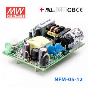 NFM-05-12  5W  12V  0.42A   微漏电PCB板单路输出板上插装型医用明纬开关电源
