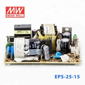 EPS-25-15 25W 15V1.7A 单路输出裸板高效低空载损耗明纬开关电源