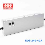 ELG-240-42A 240W 42V 5.71A   A型(电流可调/铝壳IP65/100～305Vac输入)明纬PFC防水LED电源