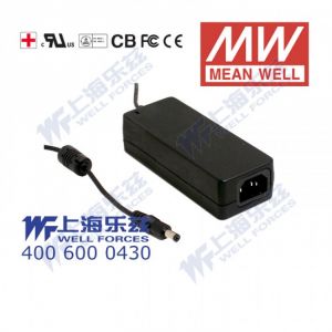 GSM40A07-P1J 40W 7.5V5.34A明纬高能效医疗型IEC320-C14插口电源适配器