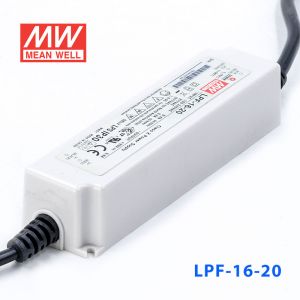 LPF-16-20  16W  20V 0.8A  恒压+恒流有PFC高效率塑壳IP30防水LED电源