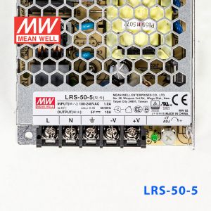 LRS-50-5 50W 5V 10A单路输出超薄型低空载损耗明纬开关电源