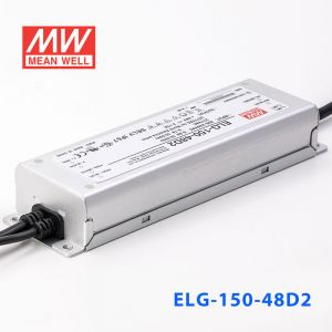 ELG-150-48D2   150W 48V 3.13A D2型(智能调光/铝壳IP67/100～305Vac输入)明纬PFC防水LED电源