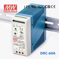 DRC-60A 60W 13.8V2.8A 单路输出浮充电直流UPS导轨安装明纬安防电源