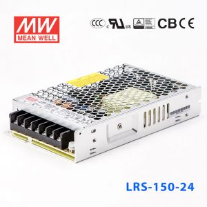  LRS-150-24 156W 24V6.5A输出（输入电压开关选择型)明纬超薄高性能开关电源