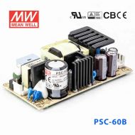 PSC-60B 60W 27.6V2.15A 单路输出带浮充电直流UPS裸板明纬安防电源