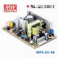 MPS-65-48 65W 48V1.35A 单路输出微漏电医用无外壳明纬开关电源