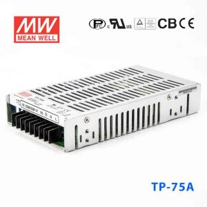 TP-75A  75W +5V 10A +124A  -5V 0.6A  三路输出带PFC明纬开关电源