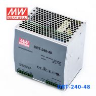 DRT-240-48 240W 48V5A 输出带PFC功能三相输入DIN导轨安装明纬电源