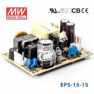 EPS-15-15 15W 15V1A单路输出低空载损耗高效率明纬裸板开关电源