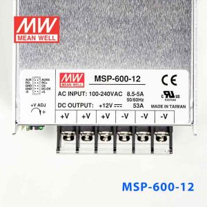 MSP-600-12  600W 12V 53A  单路输出带功率因素校正高可靠医疗型明纬开关电源
