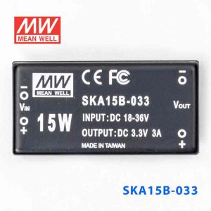 SKA15B-033  15W  18~36V  输入  3.3V  稳压单路输出明纬DC-DC转换模块电源