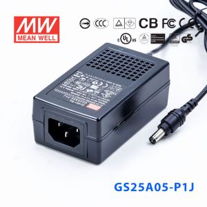 GS25A05-P1J 25W 5V4A 输出绿色能源明纬电源适配器(三线插口)