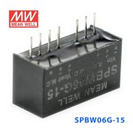 SPBW06G-15 6W 18~75V 转 15V 0.4A 稳压单路输出DC-DC模块电源