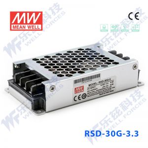 RSD-30G-3.3 30W 9~36V输入 3.3V 6A 输出铁道专用明纬DC-DC转换电源