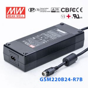 GSM220B24-R7B 220W 24V9.2A输出明纬高能效医疗型外置桌面型电源适配器