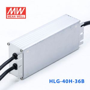 HLG-40H-36B  40W  36V 1.12A  强耐环境恒压+恒流PFC高效铝壳IP67防水LED电源(控制线三合一调光) 