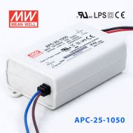 APC-25-1050 25W 9-24V    1050mA 明纬牌恒流输出防水塑壳LED照明电源