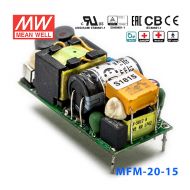 MFM-20-15明纬21W 80~264V输入15V1.4A输出PCB裸板医疗开关电源