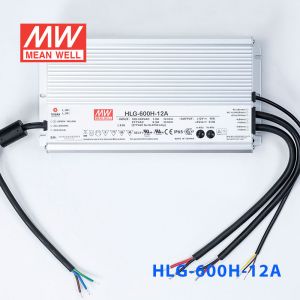 HLG-600H-12A  480W  12V 40A  强耐环境恒压+恒流PFC高效铝壳IP65防水LED电源(恒流值通过内部电位器调整)