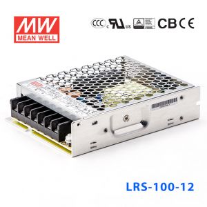LRS-100-12 102W 12V8.5A单路输出超薄型低空载损耗明纬开关电源