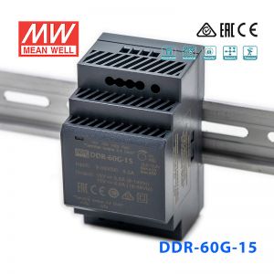 DDR-60G-15台湾明纬60W 9~36V输入 15V4A输出导轨型DC-DC电源
