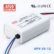 APV-35-12   35W   12V   3A明纬牌恒压输出防水塑壳LED照明电源  