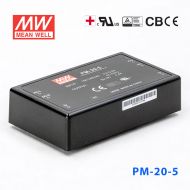 PM-20-5  20W  5V 4.4A  微漏电塑封单路输出板上型医用明纬开关电源