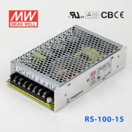 RS-100-15 100W 15V7A 单路输出明纬电源(G3系列-高性能内置有外壳)