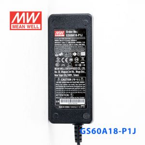 GS60A18-P1J 60W 18V3.3A 输出绿色能源明纬电源适配器(三线插口)