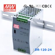 DR-120-24 120W 24V5A 单路输出导轨安装明纬开关电源