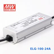 ELG-100-24A   96W    24V   4A    A型(电流可调/铝壳IP65防水/180～305Vac输入)明纬PFC防水LED电源