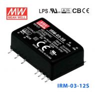 IRM-03-12S  3W 12V 250mA   单路输出高能效AC-DC模块型明纬开关电源-SMD贴片型