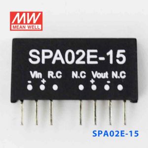 SPA02E-15  2W  4.5~9V  输入 15V  稳压单路输出明纬DC-DC转换模块电源