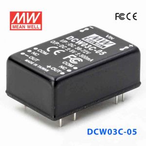 DCW03C-05  3W 36~72V  输入 ±5V  稳压双路输出明纬DC-DC转换模块电源