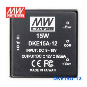DKE15A-12  15W  9~18V 输入  ±12V  双路输出明纬DC-DC转换模块电源