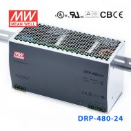 DRP-480-24 480W 24V20A 单路输出DIN导轨安装带PFC功能明纬开关电源