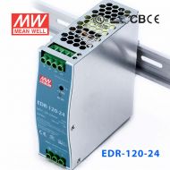 EDR-120-24 120W 24V5A单路输出明纬超薄型导轨安装电源