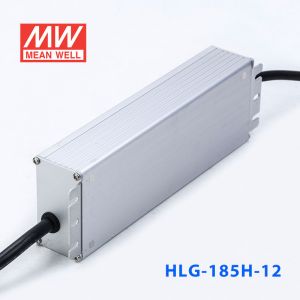 HLG-185H-12  185W  12V 13A 强耐环境恒压+恒流PFC高效铝壳IP67防水LED电源(引线接线)