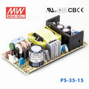PS-35-15  35W  15V 2.4A  单路输出无外壳PCB板明纬开关电源