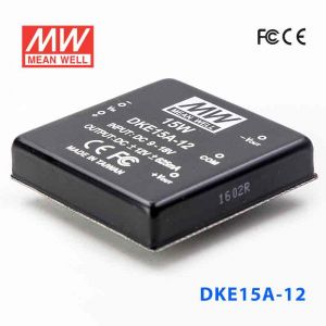 DKE15A-12  15W  9~18V 输入  ±12V  双路输出明纬DC-DC转换模块电源